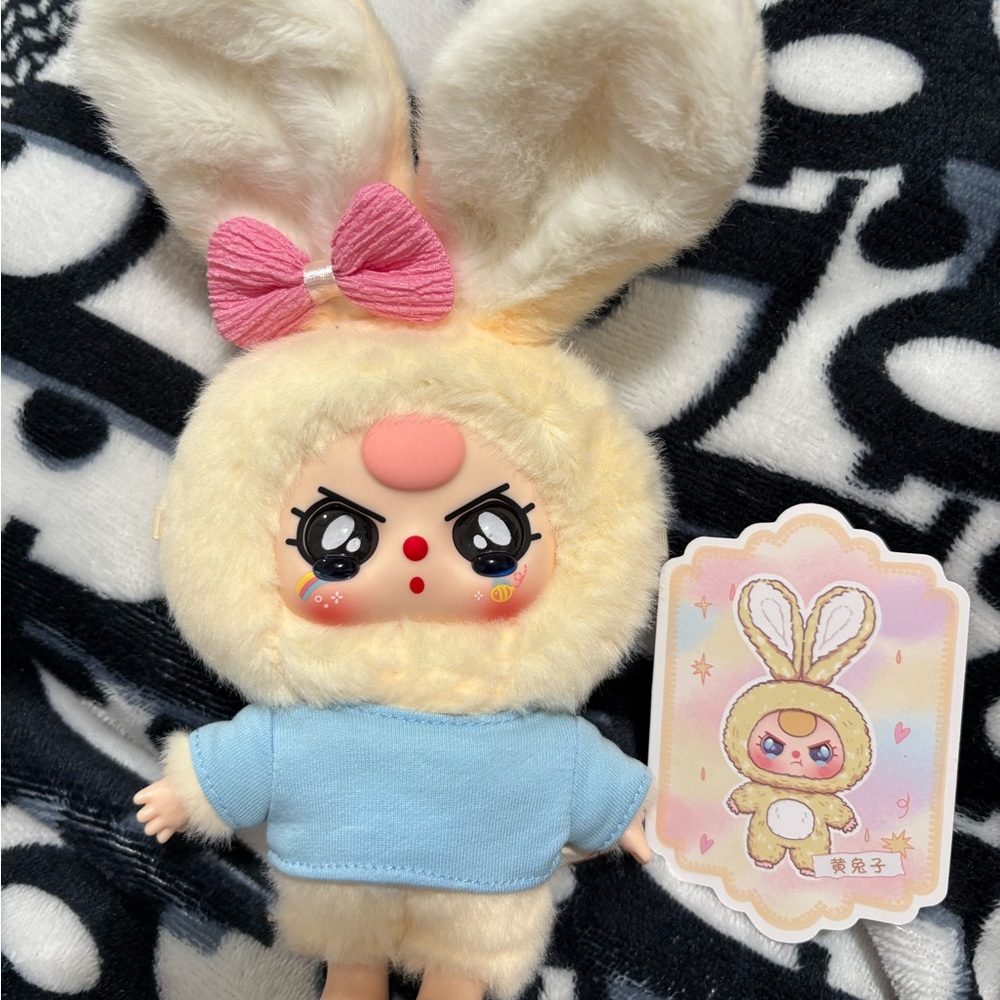 Baby Three Macaron Keychain Plush Pendant Blind Box